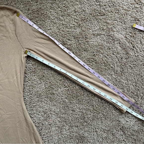 Windsor Looking For The One Basic Long Sleeve Natural Maxi Dress NWT Size Small - Picture 11 of 11